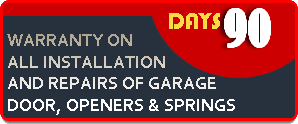 Sunset Garage Door Repair  90 Days  Warranty on all Installation and repairs of garage door, openers & Springs